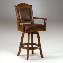 Hillsdale Nassau Swivel Leather Game Bar Stool - Brown - 6060-830