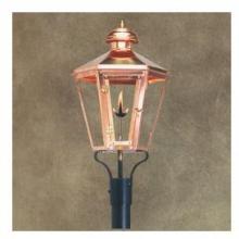 Legendary Lighting Apollo 1 Copper Natural Gas Light With Post Bracket