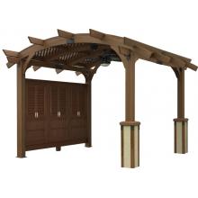 Outdoor GreatRoom Company Sonoma 10 X 10 Arched Cedar Pergola - Mocha Finish