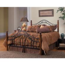 Hillsdale Madison Textured Black And Cherry Metal And Wood Post Bed Set With Frame - King - 1010BKR