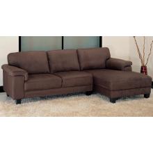 Abbyson Living Camden Dark Brown Microsuede Sectional Brown CI-1195-BRN