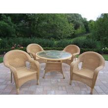 Oakland Living Resin Wicker 5 Piece Dining Set