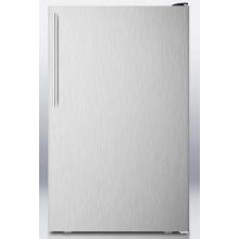Summit FS408BLXBISSHV 2.8 Cu. Ft. Capacity Built-In Or Freestanding Compact Freezer - Stainless Steel Door / Black Cabinet