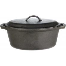 Cajun Cookware Pots 5 Quart Seasoned Cast Iron Oval Casserole Pot