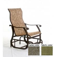 Sterling Aluminum High Back Sling Glider With Scavo Bronze Frame And B0808 Fabric