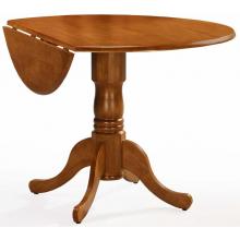 International Concepts Dining Essentials 42 Inch Round Dual Drop Leaf Ped Table - Medium Oak - T04-42DP