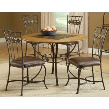 Hillsdale Lakeview Dining Set Round Table With Slate Chairs 5 Pieces - 4264DTBRDCS