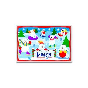 Olive Kids Personalized Laminate Placemat - Polar Bears