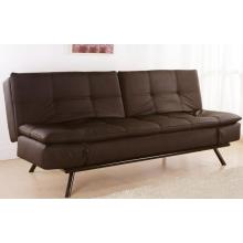 Abbyson Living Alpine Leather Convertible Sofa Dark Brown AD-100L-DB