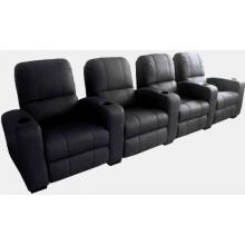 Treacy Leather Home Theater Recliner Set Of Four InBlack