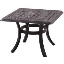 Darlee Series 88 Cast Aluminum Square Outdoor Patio End Table - 24 Inch - Antique Bronze