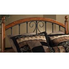 Hillsdale Burton Way Textured Black And Cherry Metal And Wood Headboard With Frame - Full/Queen - 1258HFQR