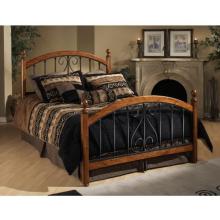 Hillsdale Burton Way Textured Black And Cherry Metal And Wood Bed Set With Frame - Full - 1258BFR