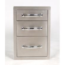 SUN Grills 14 Inch Flush Mount Triple Access Drawer