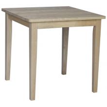 International Concepts Dining Essentials 30 Inch X 30 Inch Solid Wood Table - Natural - T01-3030