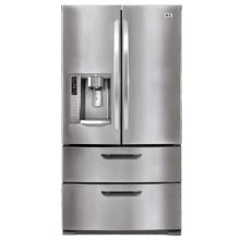 LG Refrigerators 27.6 Cu. Ft. With Two Drawers, Water & Ice Dispenser, And LED Interior Lights French Door Refrigerator, Stainless Steel - LMX28987ST