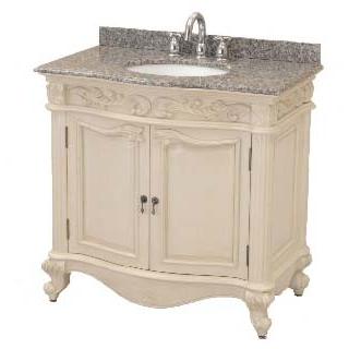 The Pegasus Estates Combo - Antique Bisque W/matching Granite Top (Faucet Sold Separately) - PEGFH-9016-36-WT