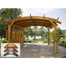 Outdoor GreatRoom Company Sonoma 10 X 10 Arched Cedar Pergola - Redwood Finish