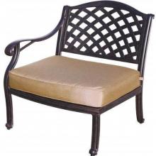 Darlee Nassau Cast Aluminum Outdoor Patio Sectional Right Arm Chair With Cushions - Antique Bronze