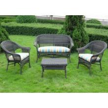 North Cape Portland Resin Wicker Patio Lounge Set With Coffee Table - Espresso