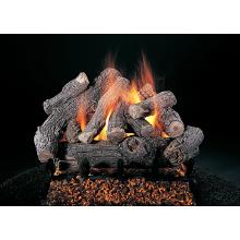 Rasmussen Gas Logs 18 Inch Bonfire Vented See-Thru Log Set With Flaming Ember Burner - Match Light