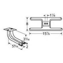 Stainless Steel H Twin, Centered, 1.25 Inch Offset Burner 10502-72702