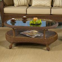 North Cape Montclair Coffee Table With Glass Top - Cedar