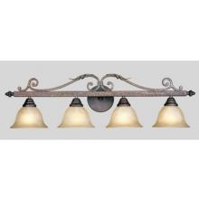 World Imports Olympus Tradition Collection Wall Mounted Light Fixture In Cracked Bronze With Silver Finish - 4 Bulbs - 2632-24