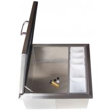 BBQ Guys Drop-In Ice Bin Cooler With Condiment Holder