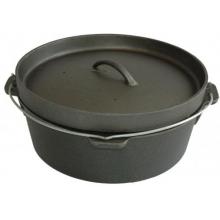Cajun Cookware Pots Without Legs 4.5 Quart Cast Iron Camp Pot