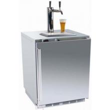 Perlick HP24TO-1L2 5.3 Cu. Ft. Capacity Dual Tap Outdoor Kegerator - Stainless Steel