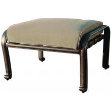 Darlee Ten Star Cast Aluminum Outdoor Patio Ottoman With Cushion - Antique Bronze