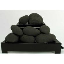 Rasmussen 20 Inch Black ALTERNA Vent Free Natural Gas FireStones With Black Chassis And Remote Ready Safety Pilot Control