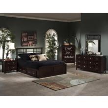 Hillsdale Tiburon Kona Espresso 4 Piece Storage Bedroom Set - Queen - 1418503SET4