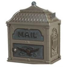 Classic Series Locking Mailbox Top Piece - Bronze W/ Verde Brass