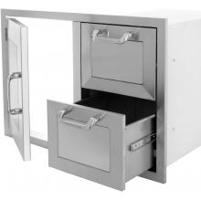 Kingston Panel Series 36 Inch Single Door & Double Drawer Combo