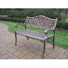 Oakland Living Mississippi Cast Aluminum Settee Bench - Antique Bronze