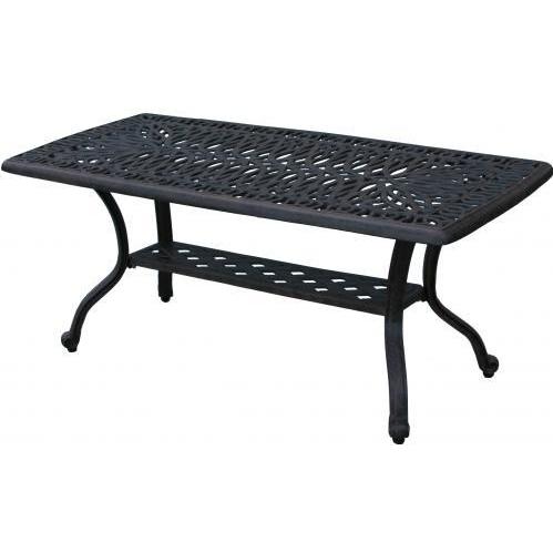 Darlee Elisabeth Cast Aluminum Coffee Table - 21 Inch X 42 Inch Darlee Elisabeth Cast Aluminum Coffee Table - 21 Inch X 42 Inch