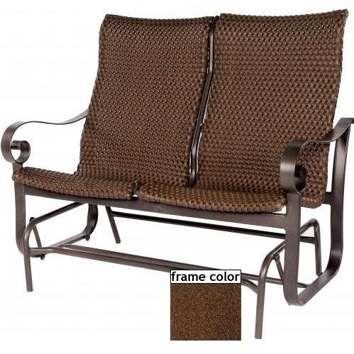 Suncoast Orleans Supreme Wicker Loveseat Glider - Cabernet Frame Suncoast Orleans Supreme Wicker Loveseat Glider - Cabernet Frame