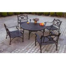 Darlee Monte Carlo Cast Aluminum Patio Lounge Set With Cushions - 52 Inch Round