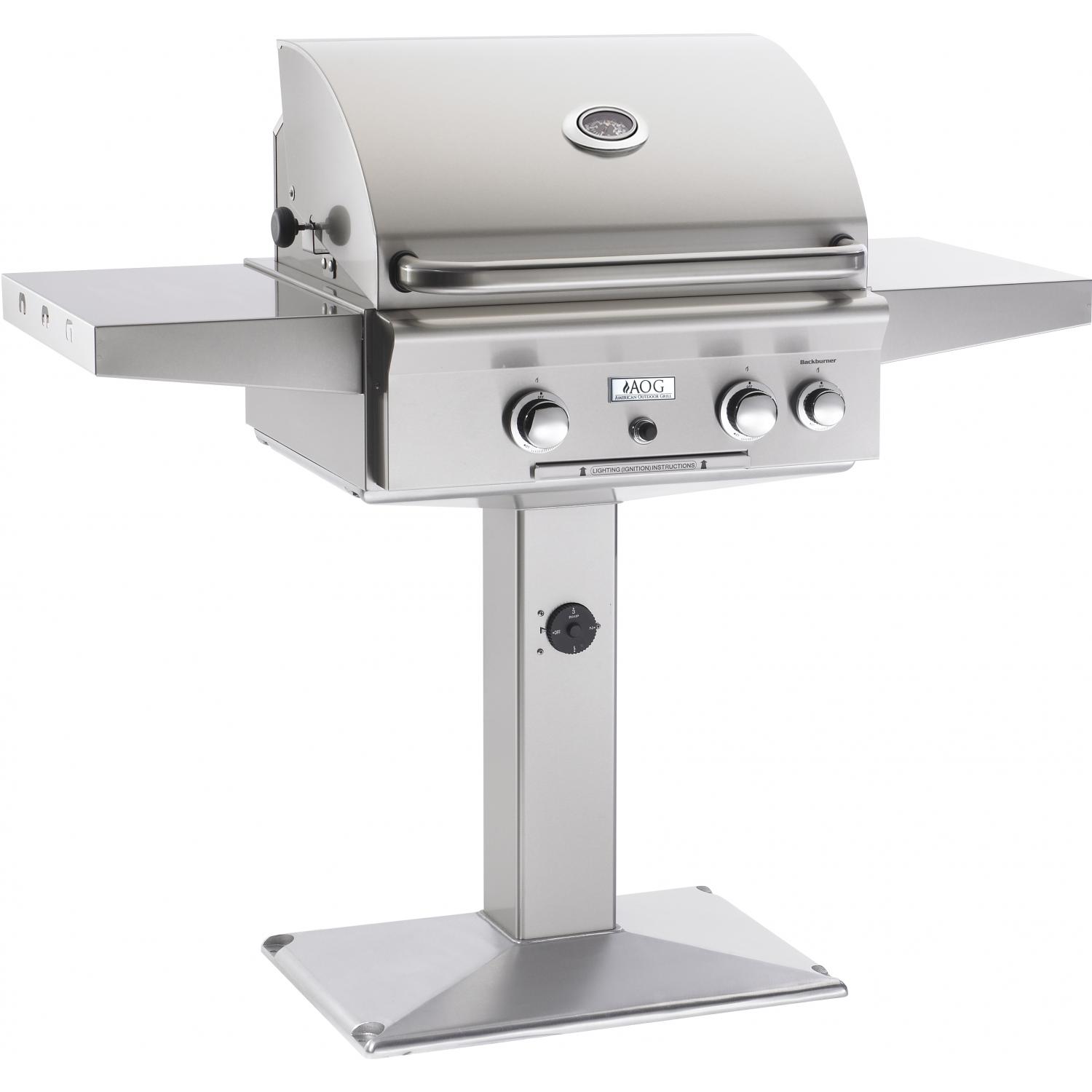 American Outdoor Grill 24 Inch Natural Gas Grill On Pedestal American Outdoor Grill 24 Inch Natural Gas Grill On Pedestal