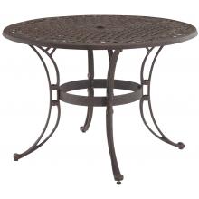 Home Styles 48 Inch Round Outdoor Patio Dining Table - Rust Brown Finish
