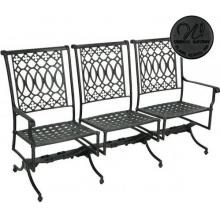Windham Castings Elysee Triple Spring Settee Frame Only, Black