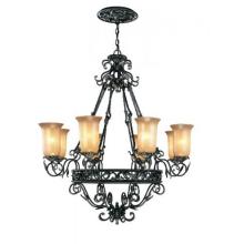 World Imports Chelsea Collection Chandelier In Wrought Iron Finish - 8 Bulbs - 5148-99