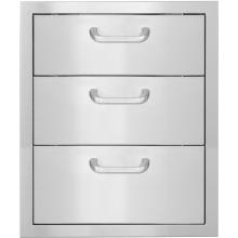 BBQ Guys Kingston Series Triple Access Drawer Front View