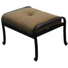Darlee Elisabeth Cast Aluminum Ottoman With Cushion