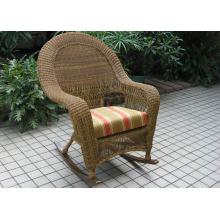 North Cape Port Royal Resin Wicker High Back Rocker - Walnut