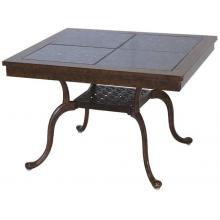Darlee Series 77 Granite Top Outdoor Patio End Table - 28 Inch Square - Mocha