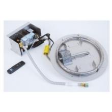 Peterson Outdoor Campfyre 13 Inch Natural Gas Electronic On/Off Remote Stainless Steel Fire Pit Burner Kit