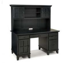Home Styles Arts And Crafts Pedestal Desk With Hutch - Ebony - 5181-184